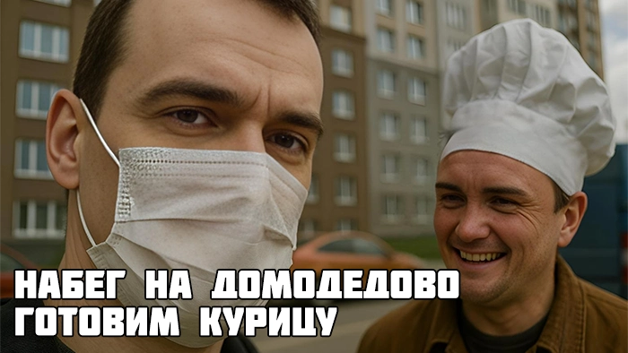 Набег на Домодедово, готовим курицу